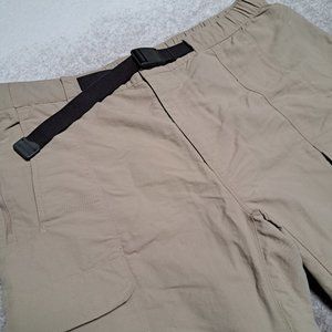 The North Face Mens Khaki Convertible Belted Hiking Camp Pants Size XL